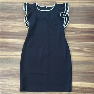 Tommy Hilfiger Navy Dress with Ruffles